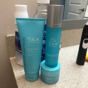 Tula: cleanser, resurfacing gel, moisturizer